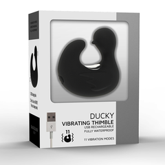 Vibrador de Dedo Silicone Preto | Ducky — BLACK&SILVER
